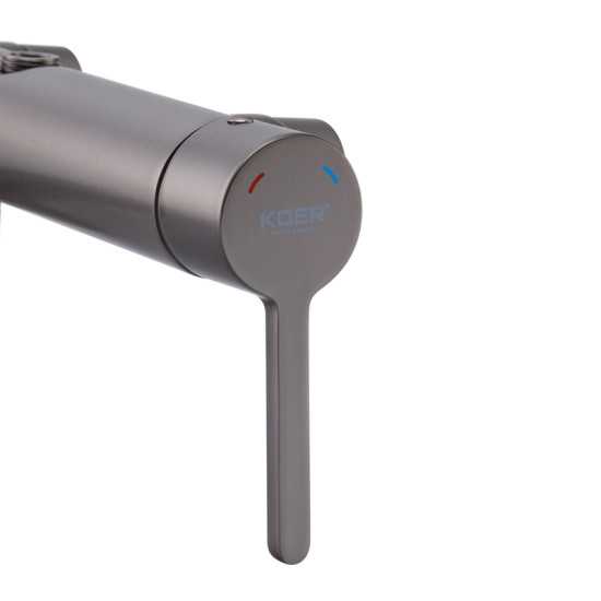 Душевая колонна со смесителем Koer KB-56029-07 3 функции, цвет графит (KR5497)