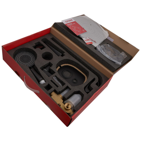 Встраиваемая душевая система со смесителем Koer KB-64008-05 (Цвет черный) (KR3477)