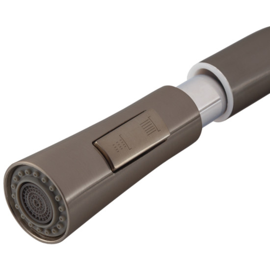 Змішувач для кухні MIXXUS PREMIUM SUMMER 014 GRAPHITE з висувним виливом (Колір графіт) (MI8282)