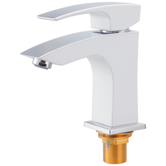 Смеситель для умывальника Koer KB-10007-04 (Цвет хром+белый) (KR5149)