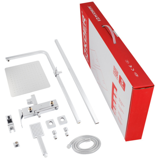 Душова колона із змішувачем Koer KB-56010-01 (Колір хром) (KR3494)