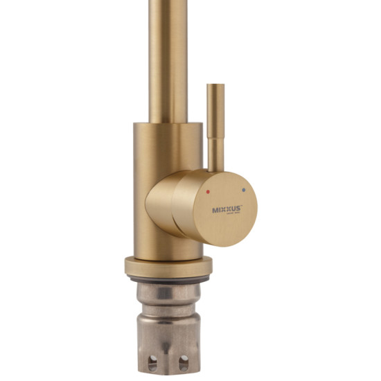 Змішувач для кухні MIXXUS SUS-011 BRUSHED GOLD з нерж. сталі SUS304 (Колір матове золото) (MI8435)