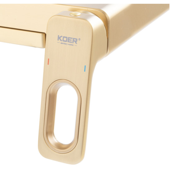 Душова колона із змішувачем KOER KB-56031-12, 3 функції (Колір матове золото) (KR5974)