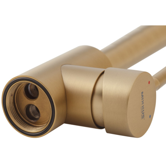 Змішувач для кухні MIXXUS SUS-011 BRUSHED GOLD з нерж. сталі SUS304 (Колір матове золото) (MI8435)
