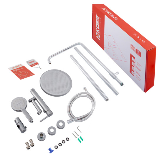 Душова колона із змішувачем Koer KB-56029-01 3 функції, колір хром (KR5481)