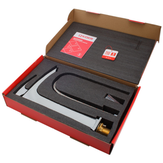 Смеситель для умывальника Koer KB-11007-01 высокий (Цвет хром) (KR3440)