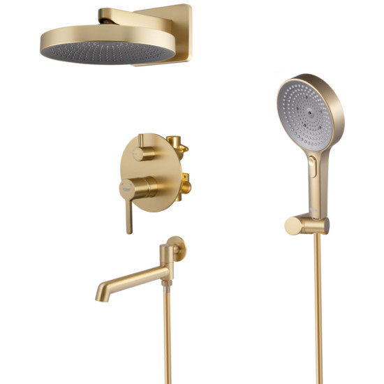 Вбудована душова система Koer KB-66029-12 3 функції (Колір матове золото) (KR5957)