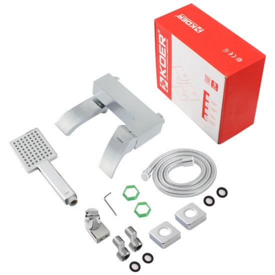 Смеситель для ванны с коротким изливом Koer KB-41007-01 (Цвет хром) (KR3454)