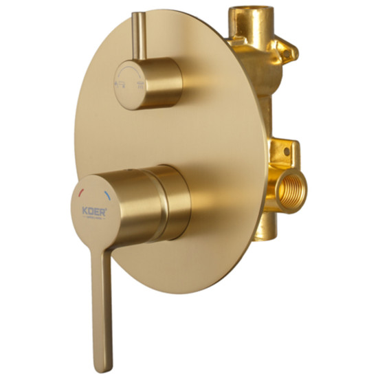 Вбудована душова система Koer KB-66029-12 3 функції (Колір матове золото) (KR5957)