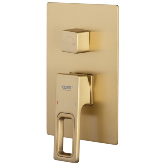 Душевая система встраиваемая KOER KB-66009-12 3 функции (Цвет матовое золото) (KR5992)