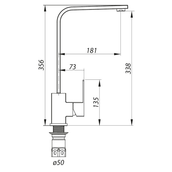 Смеситель для кухни Zerix LR74033 (LL1479)