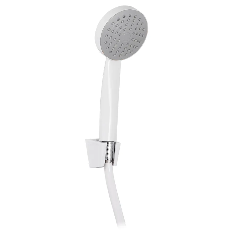 Душовий набір (шланг, лійка, кронштейн) білий Zerix Shower SET-02W (ZX3096)
