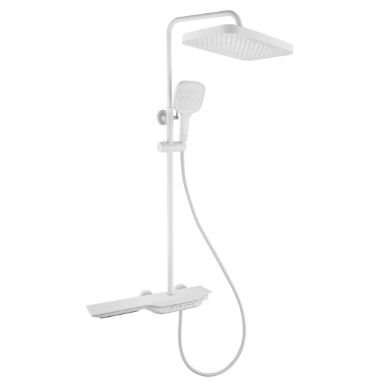 Душевая колонна с термостатическим  смесителем Mixxus Premium SPACE-009-J White, 3 режима (MI6543)
