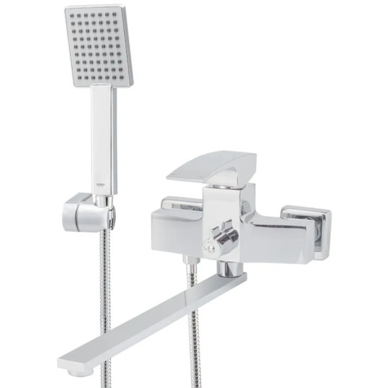Смеситель для ванны с длинным изливом Koer KB-42007-01 (Цвет хром) (KR3456)
