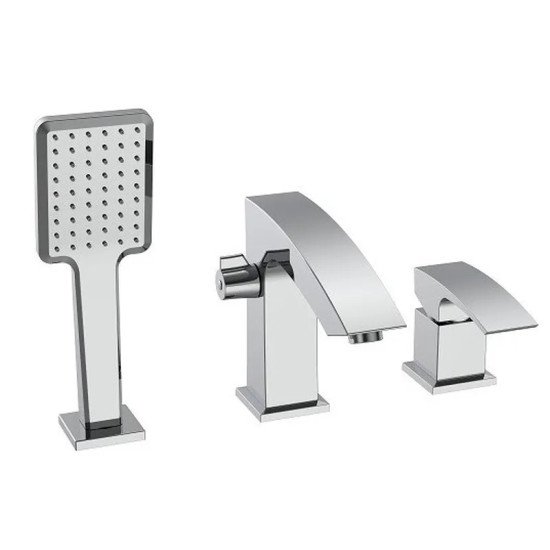 Смеситель на борт ванны Koer KB-43007-01 на 3 отверстия (Цвет хром) (KR3452)