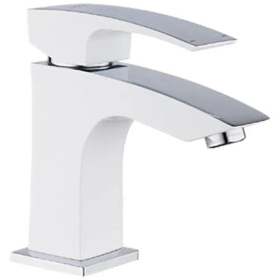 Смеситель для умывальника Koer KB-10007-04 (Цвет хром+белый) (KR5149)