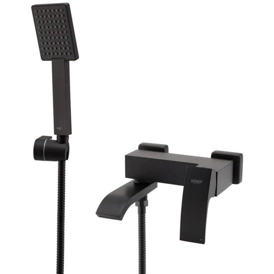 Смеситель для ванны с коротким изливом Koer KB-41007-05 (Цвет черный) (KR3455)