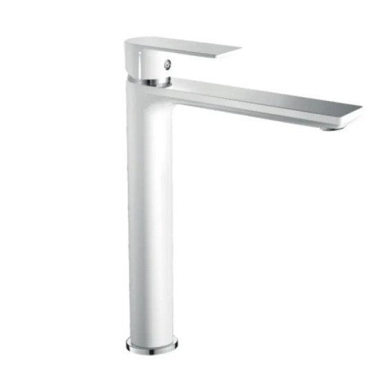 Смеситель для умывальника HAIBA ALEX 001 HIGH WHITE-CHROME (HB9564)