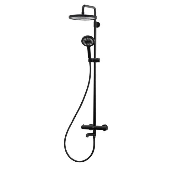 Душевая колонна с термостатическим смесителем Koer KB-57029-05 3 функции, цвет черный (KR5491)