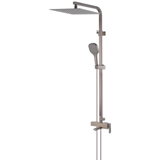 Душевая колонна со смесителем KOER KB-56009-07 3 функции (Цвет графит) (KR5988)