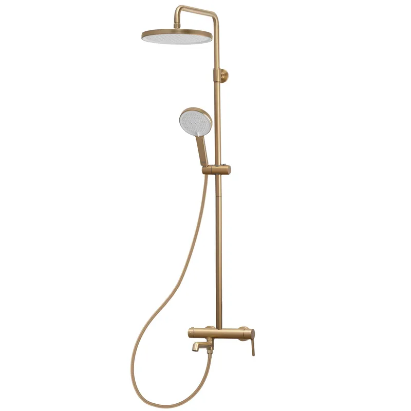 Душова колона із змішувачем Koer KB-56029-12 3 функції, колір матове золото (KR5503)
