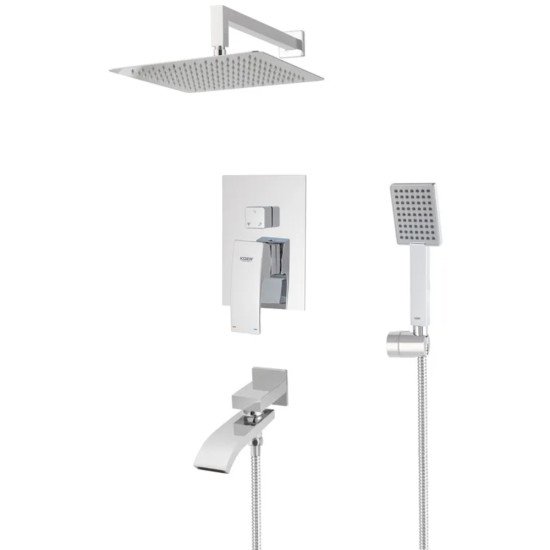 Встраиваемая душевая система со смесителем Koer KB-66007-01 (Цвет хром) (KR3464)