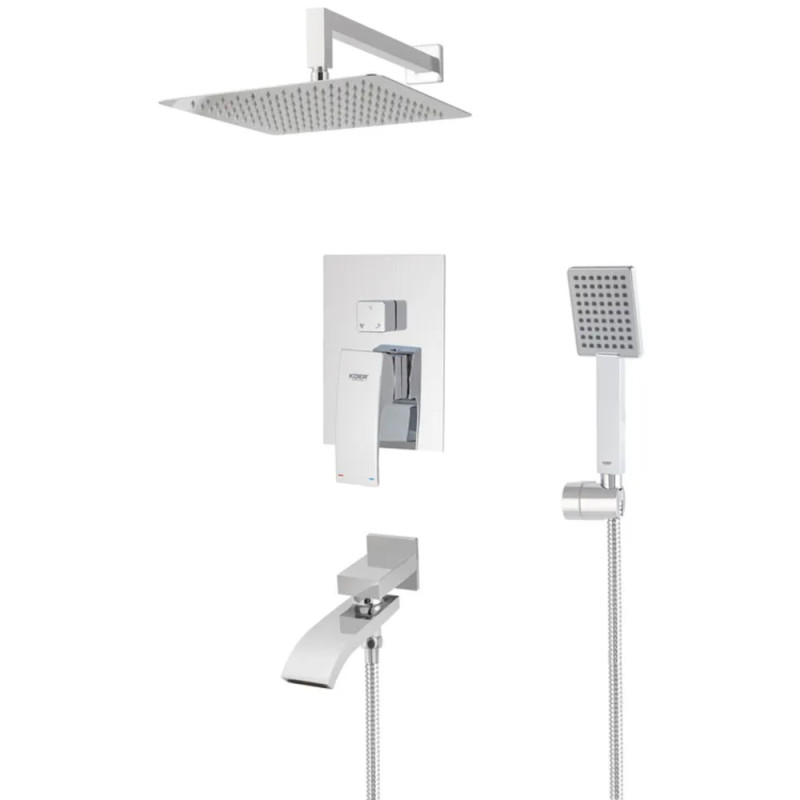Вбудована душова система із змішувачем Koer KB-66007-01 (Колір хром) (KR3464)