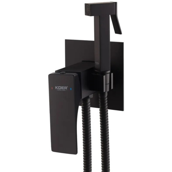 Смеситель для гигиенического душа Koer KB-23010-05 (Цвет черный) (KR3497)
