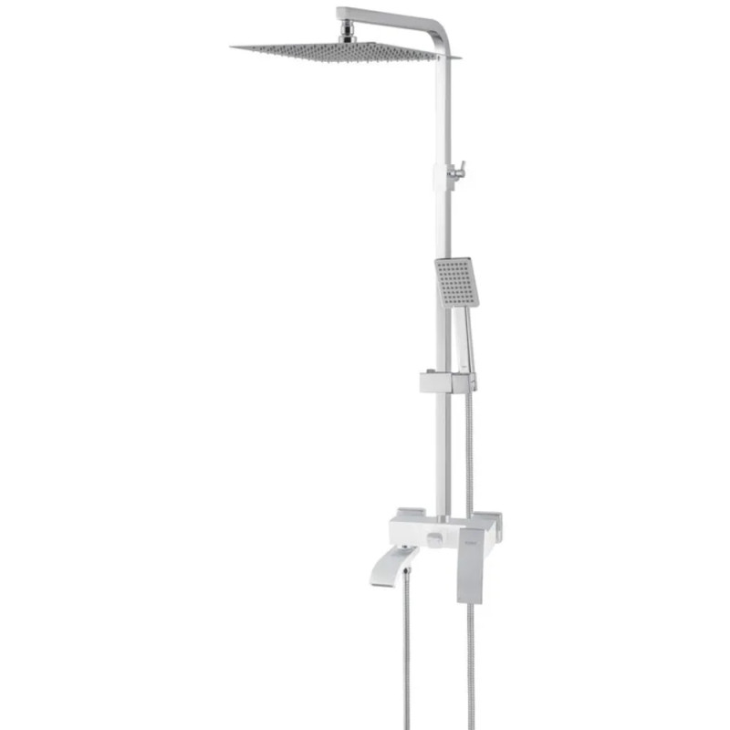 Душова колона KOER KB-56007-04 із змішувачем, 3 функції (Колір хром+білий) (KR5159)