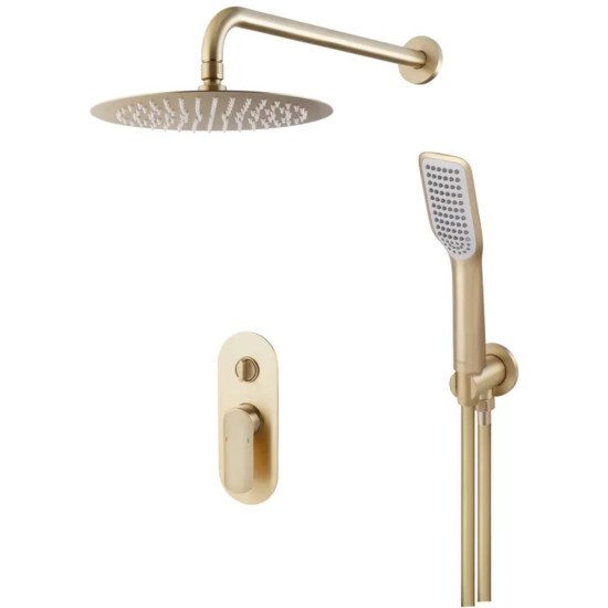 Душова система вбудована KOER KB-62028-12, 2 функції (Колір матове золото) (KR6010)