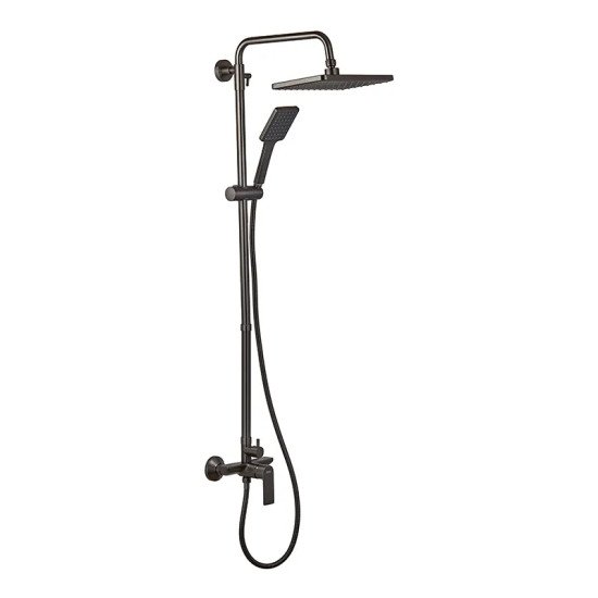 Душевая колонна со смесителем и удлинителем в комплекте Haiba Alex 003-J Graphite (HB3996)