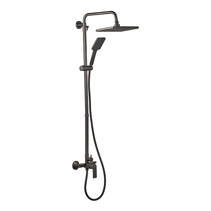 Душевая колонна со смесителем и удлинителем в комплекте Haiba Alex 003-J Graphite (HB3996)