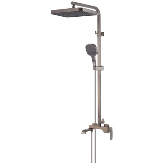 Душевая колонна со смесителем KOER KB-56037-07 3 функции (Цвет графит) (KR6002)