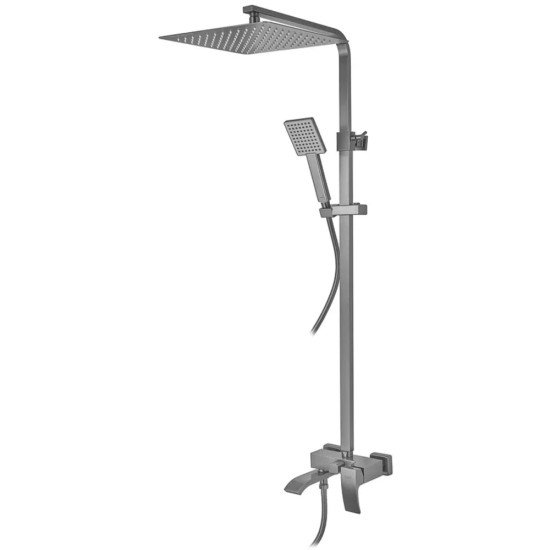 Душевая колонна со смесителем Koer KB-56007-07, 3 функции (Цвет графит) (KR5160)