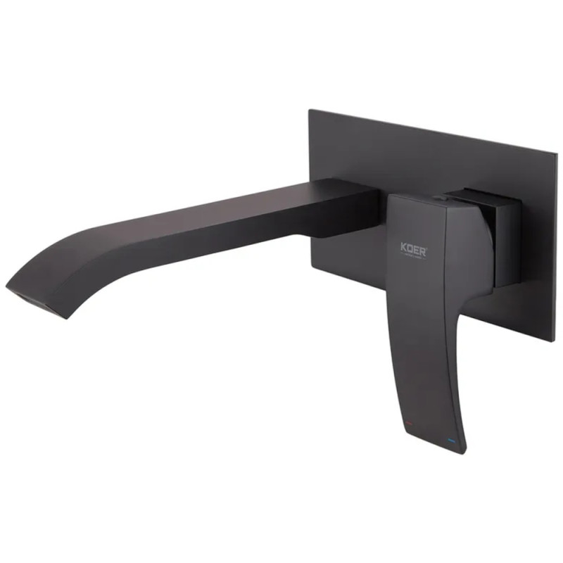 Смеситель для умывальника Koer KB-16007-05 встраиваемый (Цвет черный) (KR3451)