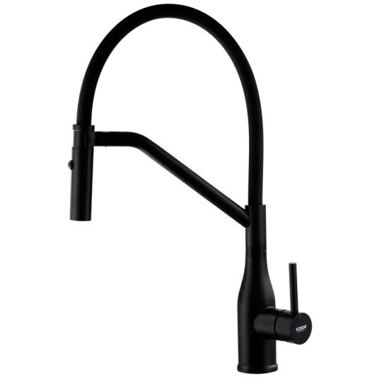 Смеситель для кухни Koer KI-70026-05 с черным силиконовым изливом (KR5210)