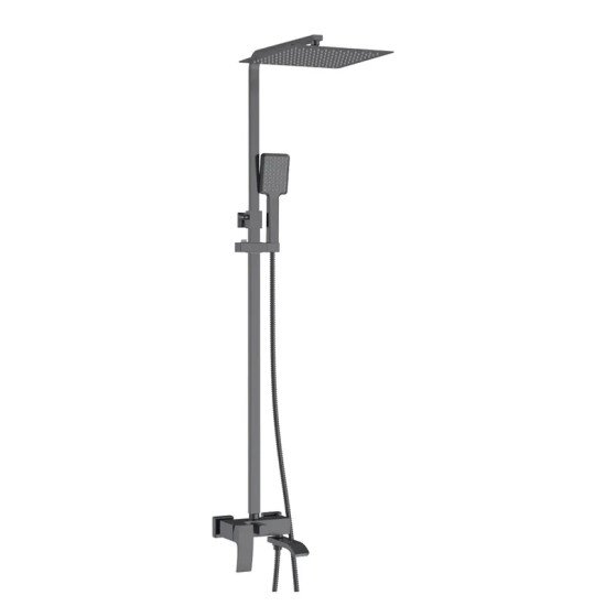 Душевая колонна со смесителем Koer KB-56007-07, 3 функции (Цвет графит) (KR5160)