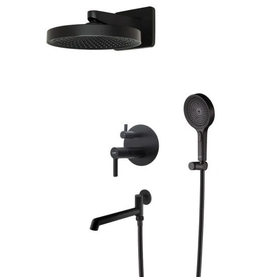 Встраиваемая душевая система Koer KB-66029-05 3 функции Цвет черный (KR5492)