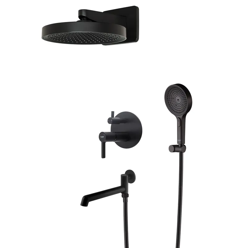 Встраиваемая душевая система Koer KB-66029-05 3 функции Цвет черный (KR5492)