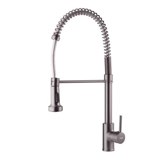 Смеситель для кухни с изливом пружина Mixxus Premium SPRING 017 GRAPHITE (MI6952)