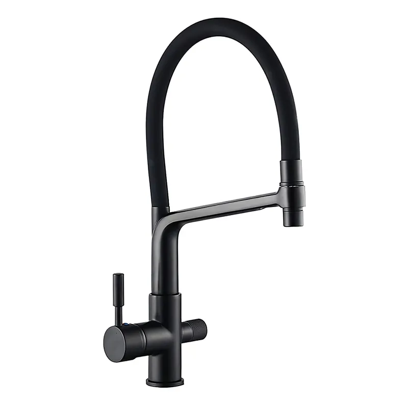 Кухонний змішувач на дві води Mixxus Premium BAROLO 021 (Black) (MI5927)