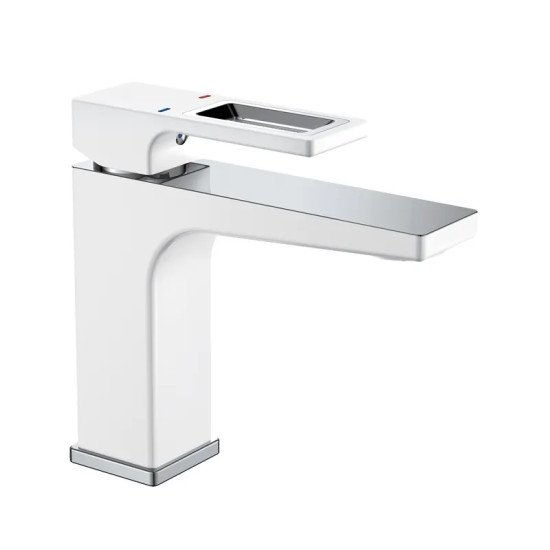 Змішувач для умивальника Mixxus Premium WALTER 001 WHITE-CHROME (MI6620)