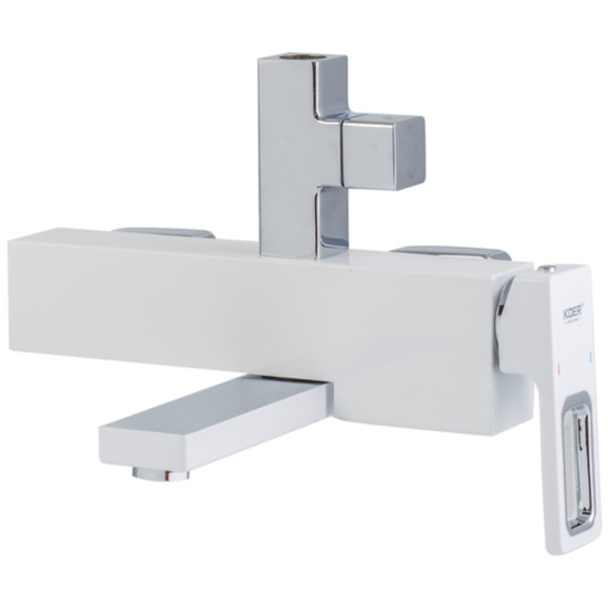 Душевая колонна со смесителем KOER KB-56009-04 3 функции (Цвет хром+белый) (KR5987)