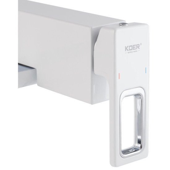Душевая колонна со смесителем KOER KB-56009-04 3 функции (Цвет хром+белый) (KR5987)