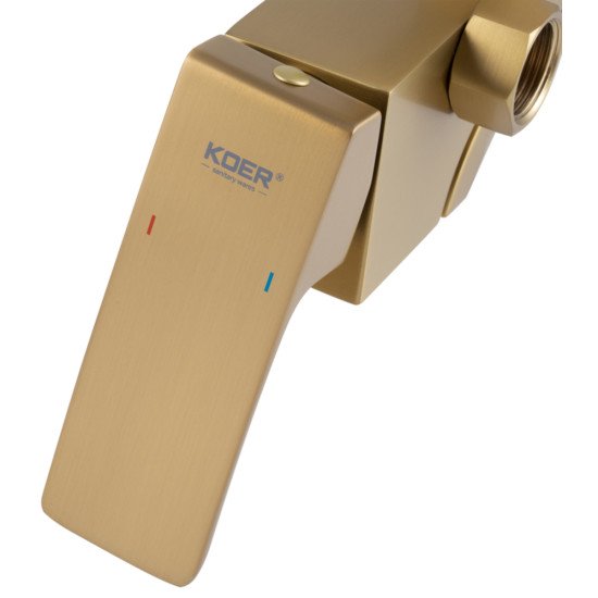 Душевая колонна со смесителем KOER KB-56037-12 3 функции (Цвет матовое золото) (KR6003)