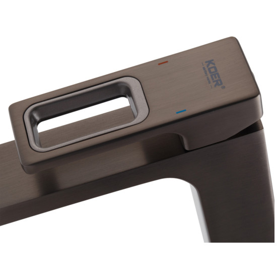 Смеситель для умывальника высокий KOER KB-11009-07 (Цвет графит) (KR5978)