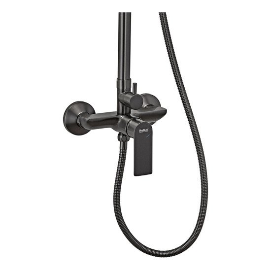Душевая колонна со смесителем и удлинителем в комплекте Haiba Alex 003-J Graphite (HB3996)