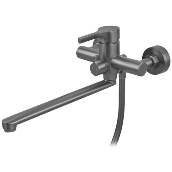 Смеситель для ванны ZERIX REX-006 (EURO) GRAPHITE из нерж. стали (Цвет графит) (ZX6120)