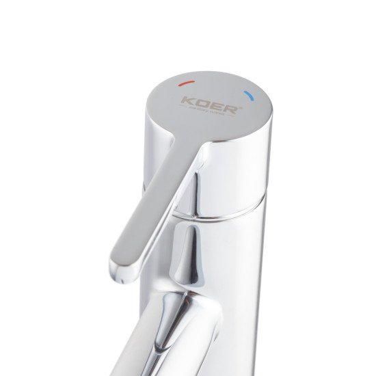 Смеситель для умывальника высокий Koer KB-11029-01 Цвет хром (KR5479)