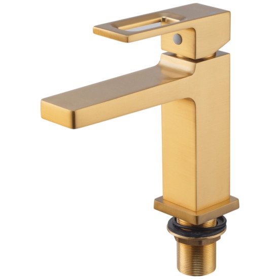 Смеситель для умывальника Haiba KANT 001 BRUSHED GOLD (HB9605)